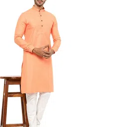 modi kurta Textured Print Short Kurta image 4