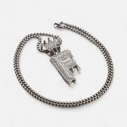 french accent Men Stainless Steel Link Chain with Pendent image 4