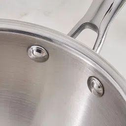 home centre Silver-Plated Triply Stainless Steel Pans Mini Wok image 4