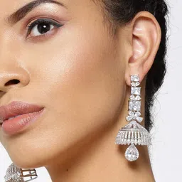 priyaasi American Diamond Studded Jhumkas image 4