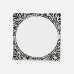 panash Set of 2 Oxidised Silver-Plated Square Shape Bangles image 4