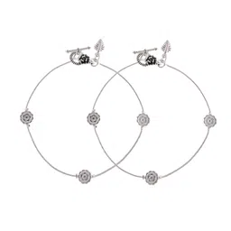 silvermerc designs Women Silver-Plated Anklets image 4