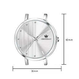 crestello Women CR-L103-WHT-CH Analogue Watch with Brand Dial image 4