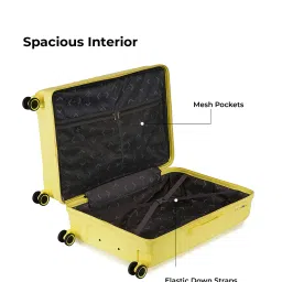 nasher miles Set of 2 Striped Luggage Bags with 360 Degree Rotating Wheel image 4