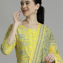 jaipur kurti Women Floral Print Straight Kurta Set image 4