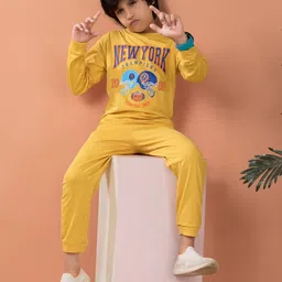plumtree Boys Typographic Print Pants & T-Shirt Set image 4