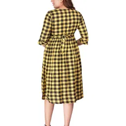 mamma's maternity Checked Bracelet-Sleeve Dress image 4