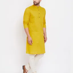 even Cotton Long Kurta with Patch Pocket image 4