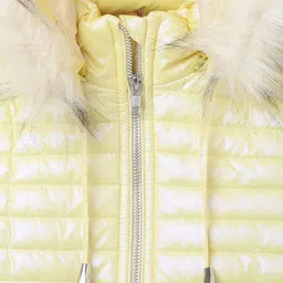 elle kids Quilted Hooded Jacket with Faux Fur image 4
