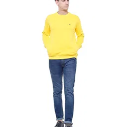 allen solly Crew-Neck Sweatshirt with Insert Pockets image 4