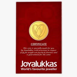 joyalukkas 8G 22 KT Vishnu Yellow Gold Coin image 4