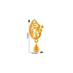 p.c. chandra jewellers Yellow Gold Drop Earrings image 4