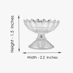 srijagdamba pearls dealer 800 Silver Floral-Design Diya image 4