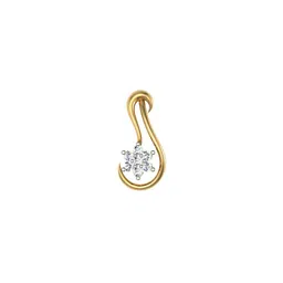 avsar Yellow Gold Stone-Studded Stud Earrings image 4