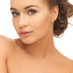 avsar Yellow Gold Rose-Gold-Plated Stone-Studded Stud Earrings image 4