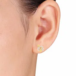 avsar Yellow Gold Diamond Stud Earrings image 4