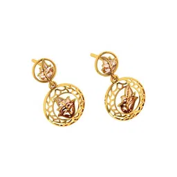 p.c. chandra jewellers Yellow Gold Drop Earrings image 4