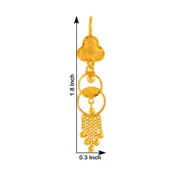 p.c. chandra jewellers Yellow Gold Drop Earrings image 4