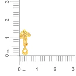 malabar gold & diamonds Yellow Gold Leaf-Design Drop Earrings image 4