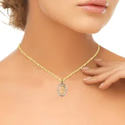 avsar Yellow Gold Diamond-Studded Pendant image 4