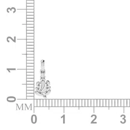 avsar White Gold Diamond-Studded Ganesha Shape God Pendant image 4