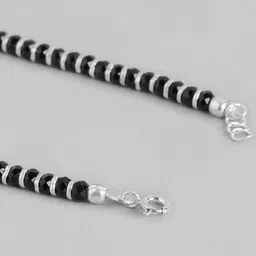 zavya Sterling Silver Beaded Anklet image 4