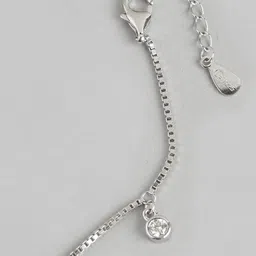 zavya Sterling Silver Stone-Studded Anklet image 4