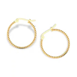 iski uski Yellow Gold Hoop Earrings image 4