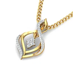 kuberbox Yellow Gold Diamond Classic Pendant image 4
