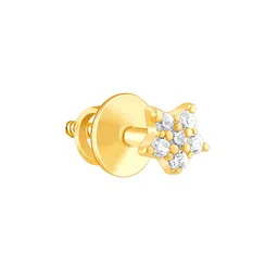 giva Sterling Silver Gold-Plated Zircon Star Stud Earrings image 4