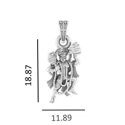 akshat sapphire 925 Silver God Hanuman Chain Pendant image 4