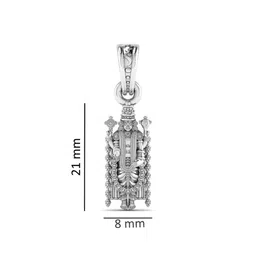 akshat sapphire Silver Tirupati Bala Ji Chain Pendant image 4