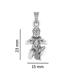 akshat sapphire Sterling Silver God Hanuman Chain Pendant image 4