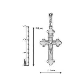 akshat sapphire Sterling Silver Jesus Cross Pendant with Chain image 4