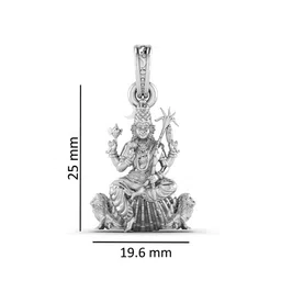 akshat sapphire Sterling Silver Maa Kamakshii Pendant with Chain image 4