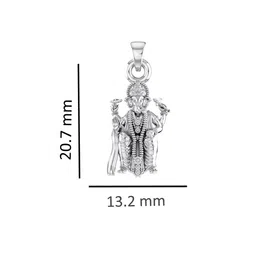 akshat sapphire Sterling Silver God Ganesh Pendant with Chain image 4