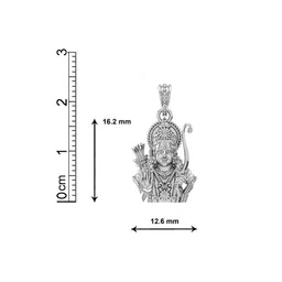 akshat sapphire Sterling Silver God Ram Ji Pendant with Chain image 4