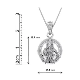 akshat sapphire Sterling Silver Lord Ayyappa Pendant image 4