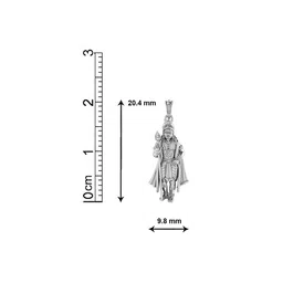 akshat sapphire Sterling Silver Lord Kartikeya Chain Pendant image 4