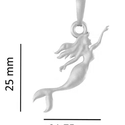 akshat sapphire Sterling Silver Stylish Mermaid Chain Pendant image 4