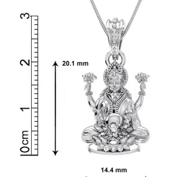 akshat sapphire Sterling Silver Goddess Laxmi Ji Chain Pendant image 4