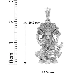 akshat sapphire Sterling Silver Vishnu ji chain pendant image 4