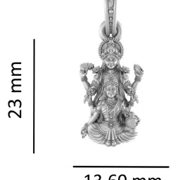 akshat sapphire Sterling Silver God Vishnu Laxmi Chain Pendant image 4