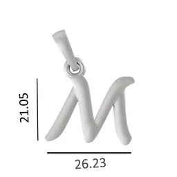 akshat sapphire 925 Silver Name alphabet chain pendant image 4