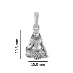 akshat sapphire Sterling Silver Raghavendra Swamy Pendant with Chain image 4