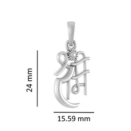 akshat sapphire Sterling Silver God Ram Ji Chain Pendant image 4