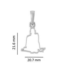 akshat sapphire Sterling Silver Swami Samarth Pendant image 4