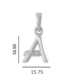 akshat sapphire Pure Silver Name alphabet chain pendant image 4