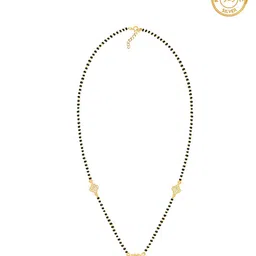 giva Women Sterling Silver Gold-Plated Fragrant Flower Mangalsutra image 4