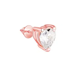giva Women Sterling Silver Rose Gold-Plated Leafy Heart Jewellery Set image 4